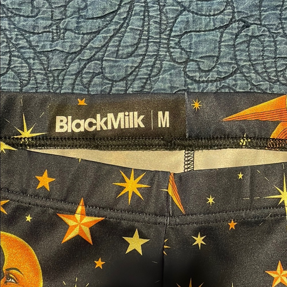 Blackmilk Black and Orange Celestial Leggings - Picture 2 of 3